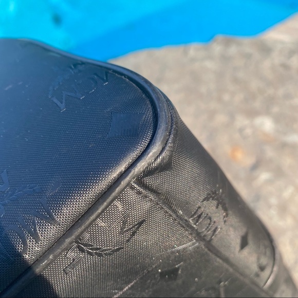 Vintage MCM Black Satchel Monogram Handbag - Picture 6 of 13